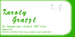 karoly gratzl business card